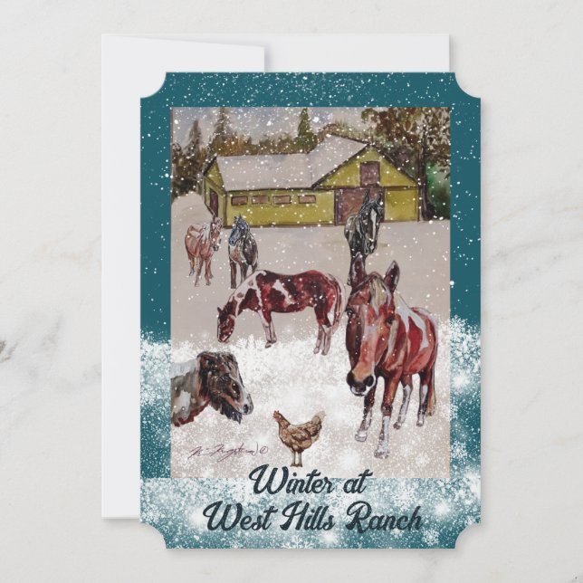 WINTER AT WEST HILLS RANCH HOLIDAY CARD (Front)