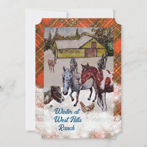WinTER AT WEST HILLS RANCH Holiday Card