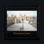 Winter at Windsor Castle by Farida Greenfield Gift Box<br><div class="desc">Based on my acrylic painting of Winter in Windsor Castle,  England. A lovely winter scene of Windsor Castle when the snow covered the garden and trees around it. Customizable in Zazzle with your own text for a personalized design. Check out my store for matching items!</div>