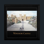 Winter at Windsor Castle by Farida Greenfield Gift Box<br><div class="desc">Based on my acrylic painting of Winter in Windsor Castle,  England. A lovely winter scene of Windsor Castle when the snow covered the garden and trees around it. Customizable in Zazzle with your own text for a personalized design. Check out my store for matching items!</div>