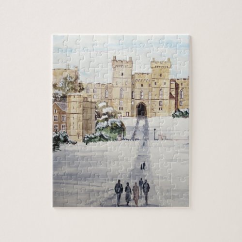 Winter at Windsor Castle by Farida Greenfield Jigsaw Puzzle