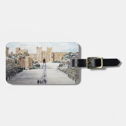 Winter at Windsor Castle by Farida Greenfield Luggage Tag