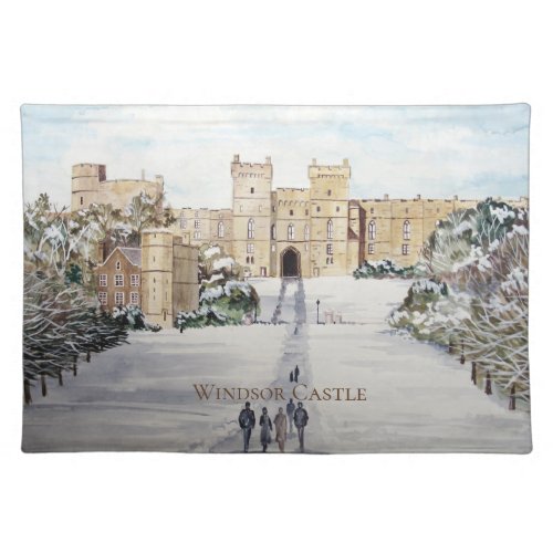 Winter at Windsor Castle by Farida Greenfield Placemat