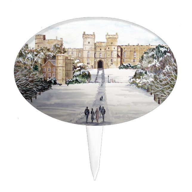 Winter at Windsor Castle Cake Topper (Front)