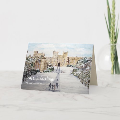 Winter at Windsor Castle Christmas Holiday Card