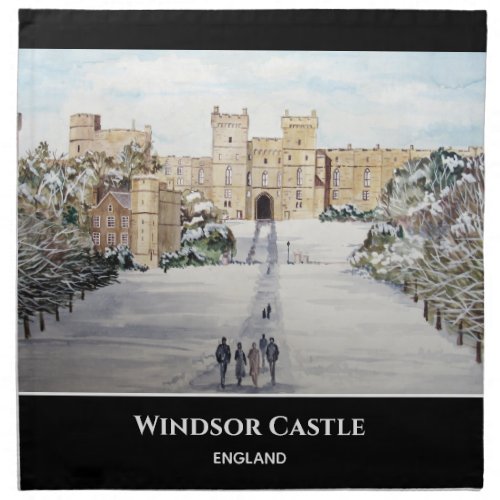 Winter at Windsor Castle Cloth Napkin