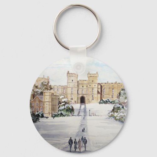 Winter at Windsor Castle Keychain