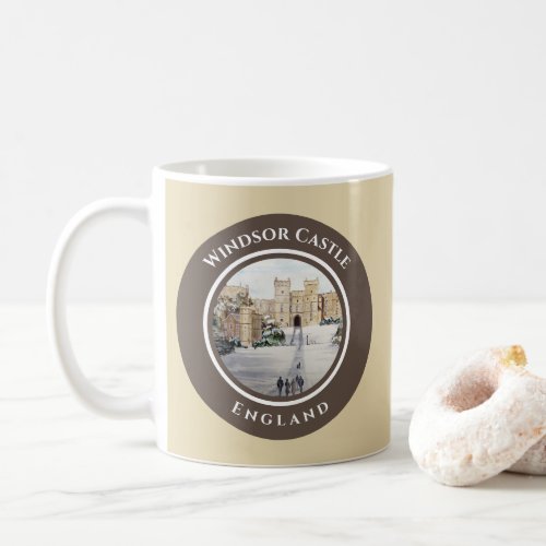 Winter at Windsor Castle Landscape Painting Coffee Mug