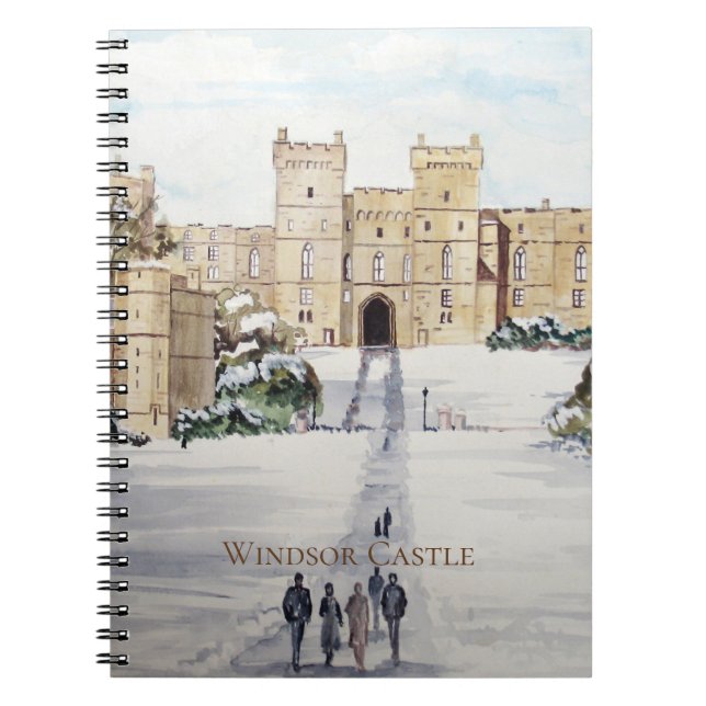 Winter at Windsor Castle Landscape Painting Notebook (Front)