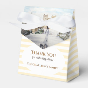 Winter at Windsor Castle Painting Housewarming Favor Boxes