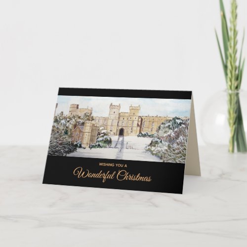 Winter at Windsor Castle Wonderful Christmas Holiday Card
