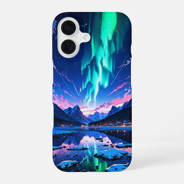 Winter Aurora Night Iphone Case (Back)