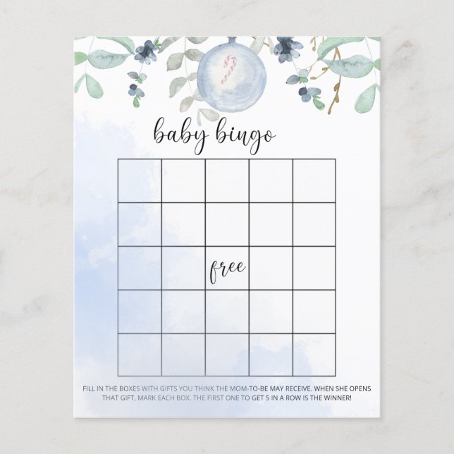 Winter baby bingo game (Front)