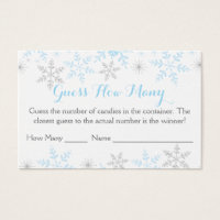 Winter Baby Boy Shower Guess How Many Game