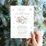 Winter Baby Clothes Boy Baby Shower Invitation<br><div class="desc">This design features cozy,  winter-inspired baby clothing decorations for a boy's shower.  Snowflakes and little touches of winter decorations add a seasonal feel. This design is warm,  sweet,  and perfect for celebrating a winter baby boy! Matching items available.</div>