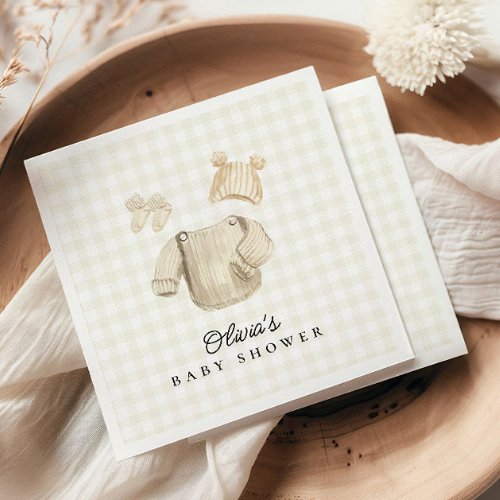 Winter Baby Clothes Gender Neutral Baby Shower Napkins