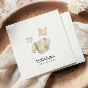 Winter Baby Clothes Gender Neutral Baby Shower Napkins