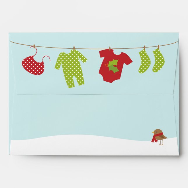 Winter Baby Clothesline Envelope (Back (Top Flap))