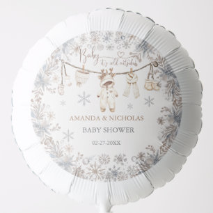 Winter Baby Cold Outside Baby Shower Balloon