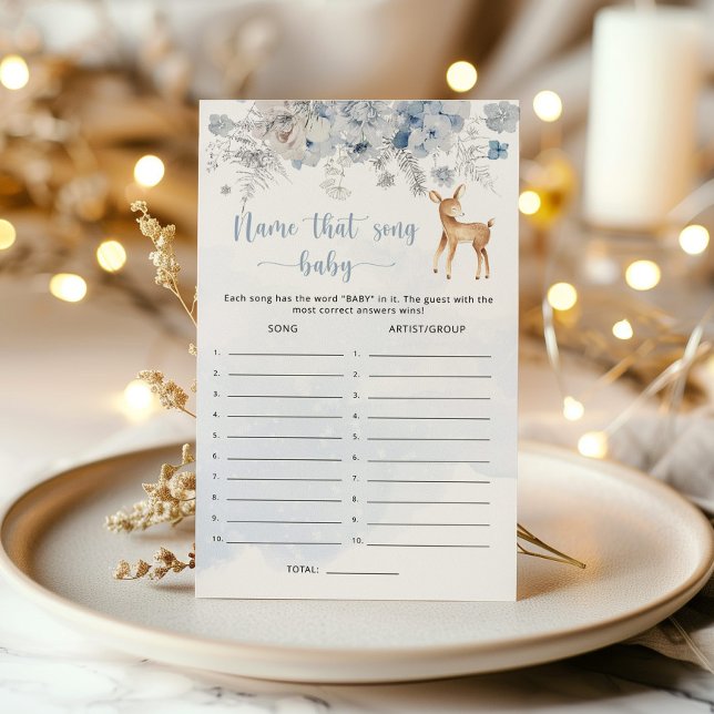 Winter baby deer Name that song baby shower game (Creator Uploaded)