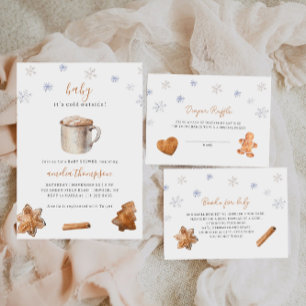 Winter Baby Diaper Raffle Enclosure Card