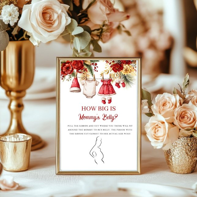 Winter  Baby How big Mommy' baby Shower sign (Creator Uploaded)