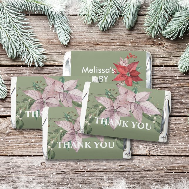 Winter baby in bloom red poinsettia pinecone candy hershey's miniatures (Creator Uploaded)