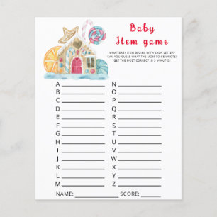 Winter Baby Item Game. Baby Shower Game