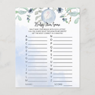 Winter Baby Item Game. Baby Shower Game