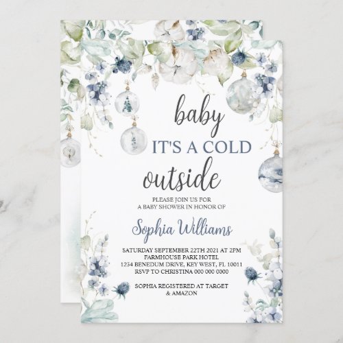 Winter Baby Its A Cold Outside Shower Invitation
