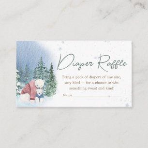 Winter Baby It's Cold Outside Baby Diaper Raffle Enclosure Card