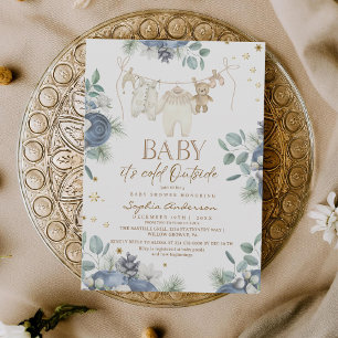 Winter Baby Its Cold Outside Baby Shower  Invitation