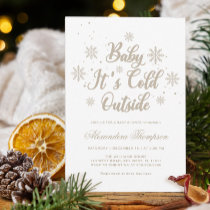 Winter Baby It's Cold Outside Baby Shower Invitation