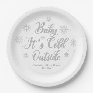 Winter Baby It's Cold Outside Baby Shower Paper Plates