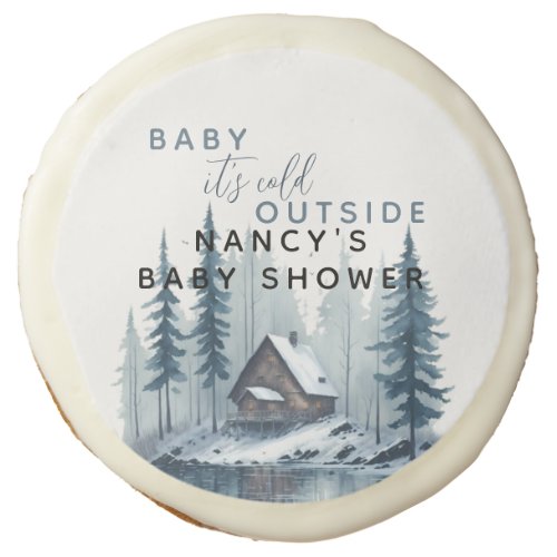 Winter Baby Its Cold Outside Baby Shower  Sugar Cookie