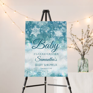Winter baby it's cold outside baby shower welcome foam board