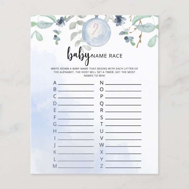 Winter Baby name race game (Front)