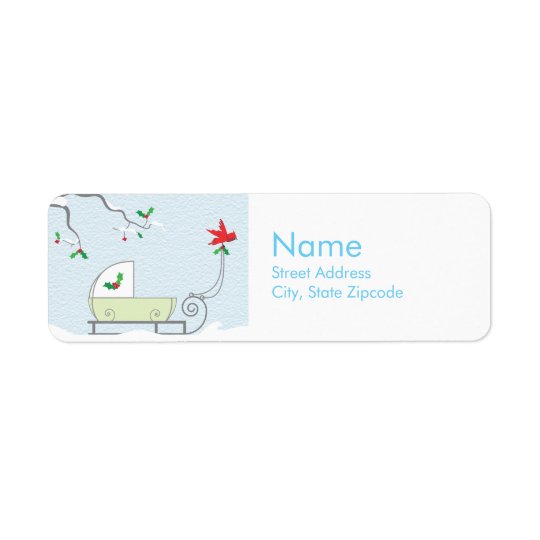 Winter Baby Shower Address Label | Zazzle.com