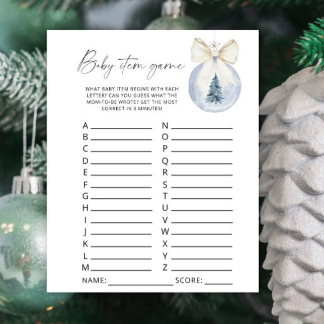 Winter Baby Shower - Baby Item Game (Creator Uploaded)
