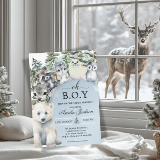 winter baby shower baby shower invitations