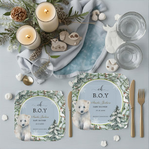 winter baby shower baby shower invitations paper plates