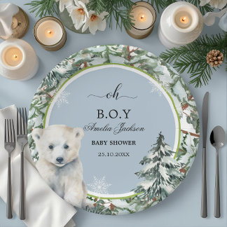 winter baby shower baby shower invitations paper plates