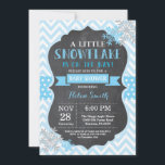 Winter Baby Shower Blue Snowflake Chalkboard Invitation<br><div class="desc">Winter Baby Shower invitation. Blue Snowflake. Chalkboard Background. Boy Baby Shower Invitation. Winter Holiday Baby Shower Invite. Blue and Gray Silver Snowflakes. White Background. For further customization,  please click the "Customize it" button and use our design tool to modify this template.</div>