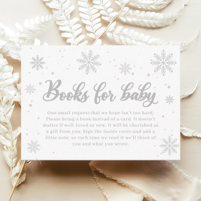 Winter Baby Shower Book for babys Enclosure Card (Creator Uploaded)