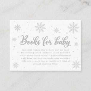Winter Baby Shower Book for babys Enclosure Card