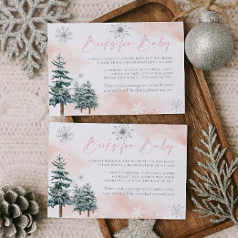 Winter Baby Shower Books for Baby Card