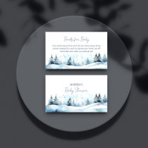 Winter baby shower books for baby enclosure card
