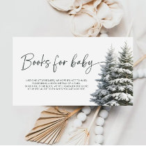 Winter Baby Shower Books For Baby Ticket Enclosure Card