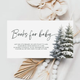 Winter Baby Shower Books For Baby Ticket Enclosure Card