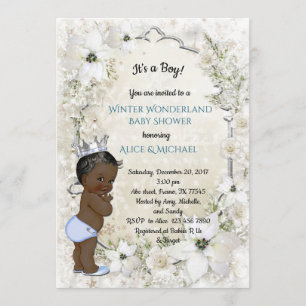 Winter Baby Shower Boy, etnic,Winter Wonderland Invitation